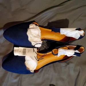 2 pair, Lane Bryant Slingback Women's Dress Shoes, Black & Navy